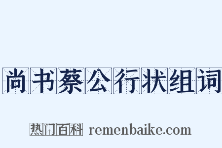 尚书蔡公行状组词是什么意思的图片